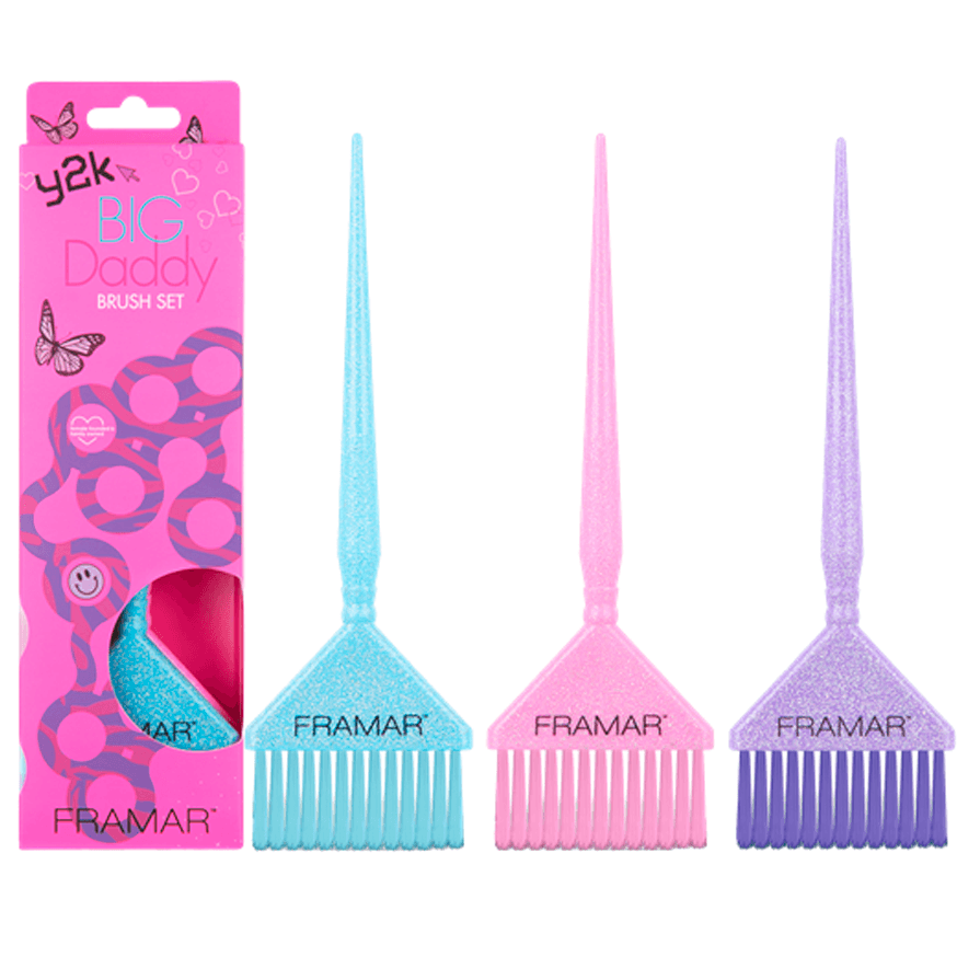 Pincel Tintura Glitter Big Daddy Brush Set X 3